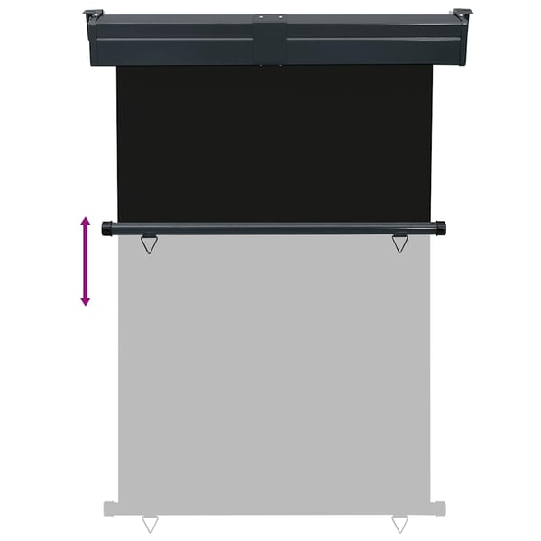 vidaXL sidemarkise til altan 120x250 cm sort