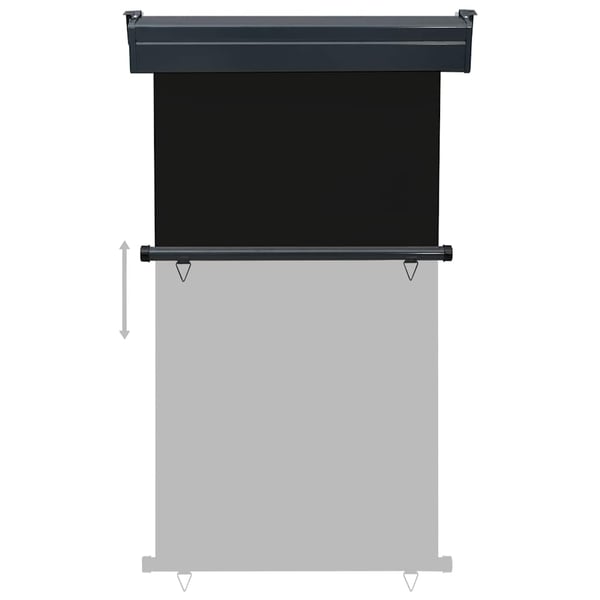 vidaXL sidemarkise til altan 105x250 cm sort