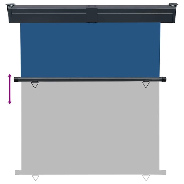 vidaXL Sidemarkise for balkong 170x250 cm blå