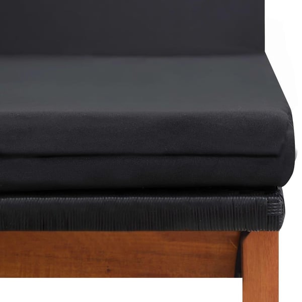 vidaXL liggestole 2 stk. med bord polyrattan og massivt akacietræ
