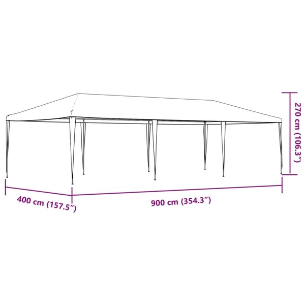 vidaXL Markise Hvit 3,5 x 2,5 m Metall