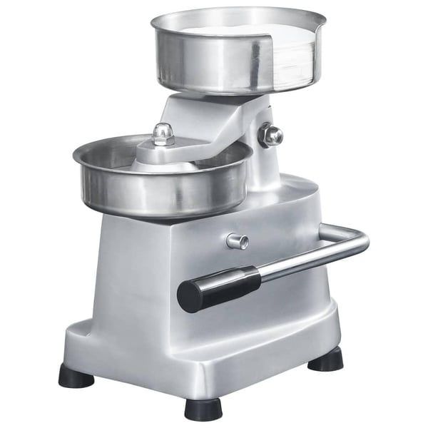 vidaXL Hamburgerpresse med 500 stk mellomleggspapir aluminium 13 cm
