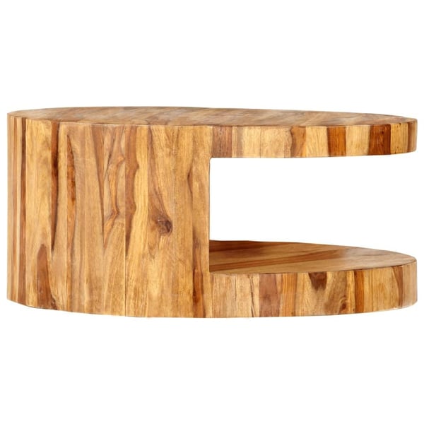 vidaXL rundt sofabord 65x30 cm massivt sheeshamtræ