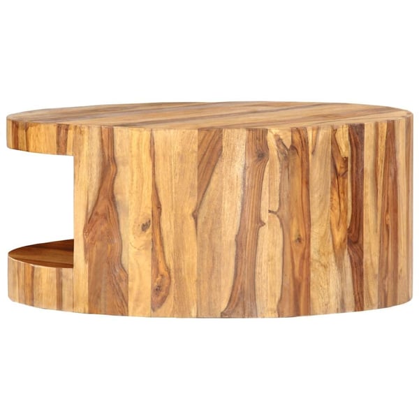 vidaXL rundt sofabord 65x30 cm massivt sheeshamtræ
