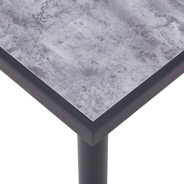 vidaXL Spisebord svart og betonggrå 140x70x75 cm MDF