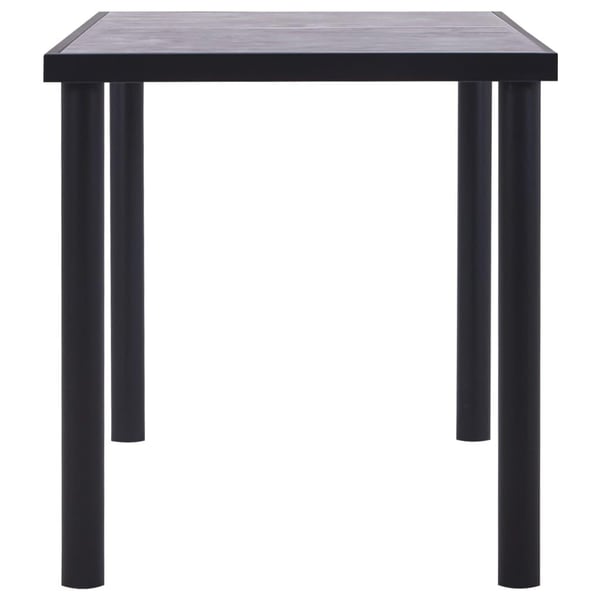vidaXL Spisebord svart og betonggrå 140x70x75 cm MDF