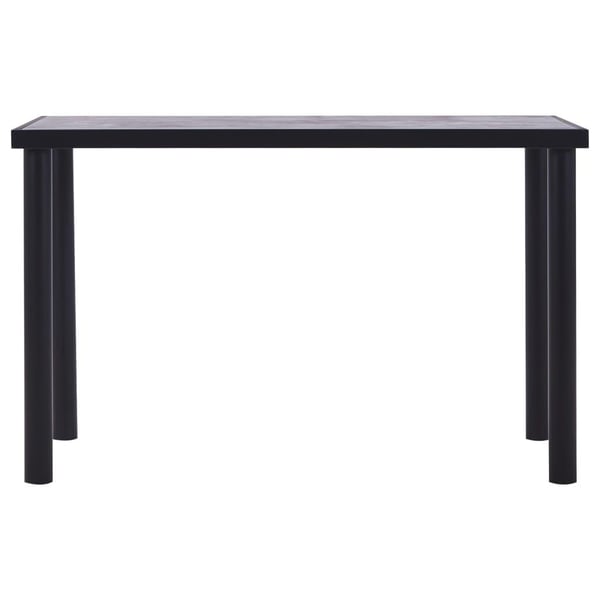 vidaXL Spisebord svart og betonggrå 120x60x75 cm MDF