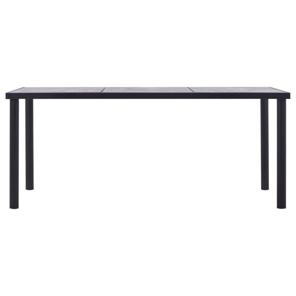 vidaXL spisebord 180x90x75 cm MDF sort og betongrå