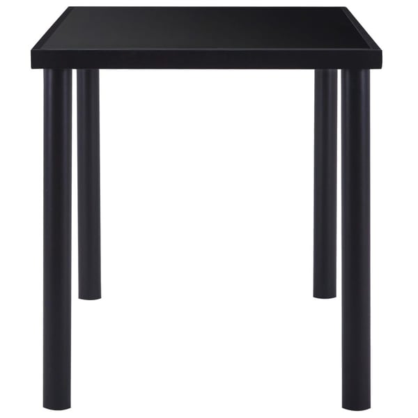 vidaXL spisebord 140 x 70 x 75 cm hærdet glas sort