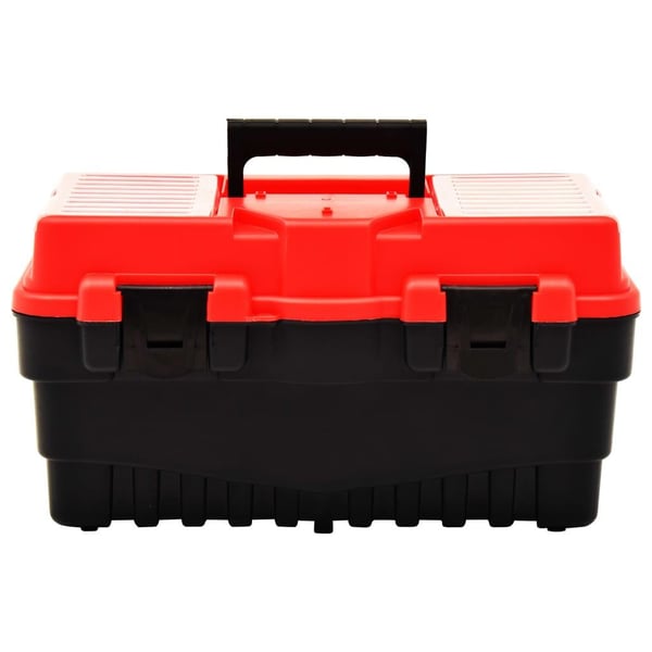 vidaXL Verktøykasse plast 462x256x242 mm rød