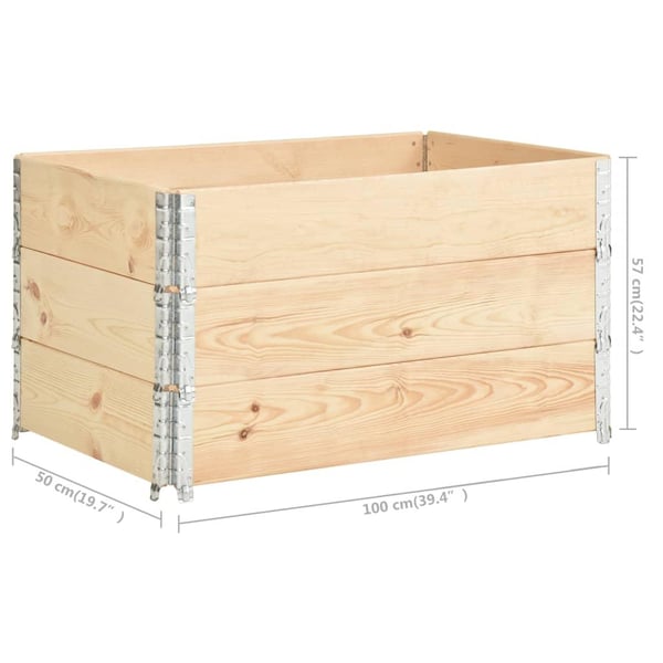 vidaXL Pallekarmer 3 stk 50x100 cm heltre furu