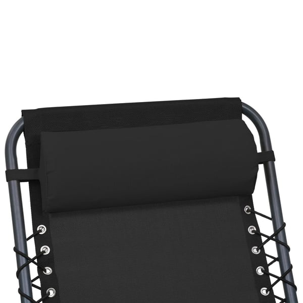 vidaXL nakkestøtte til havestol 40x7,5x15 cm textilene sort