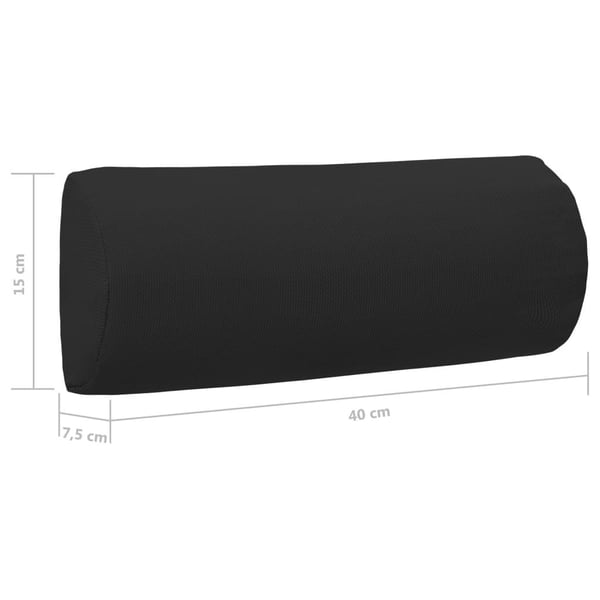vidaXL nakkestøtte til havestol 40x7,5x15 cm textilene sort