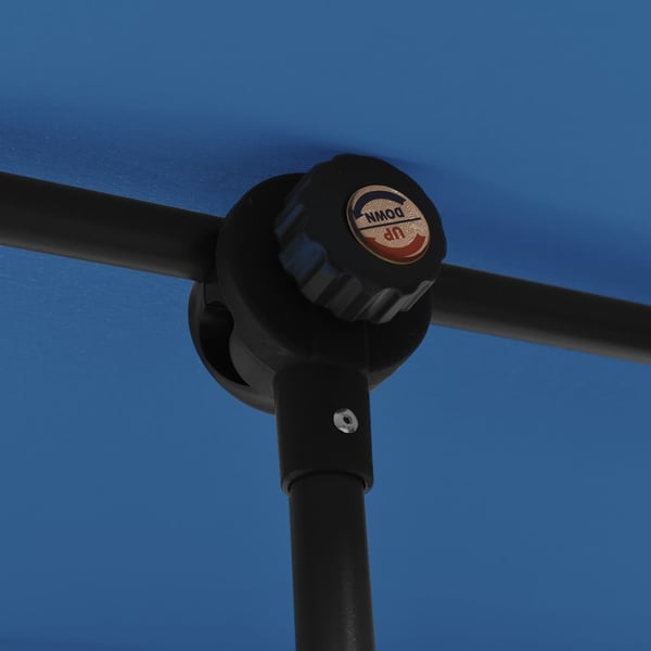 vidaXL haveparasol med aluminiumstang 180x110 cm azurblå