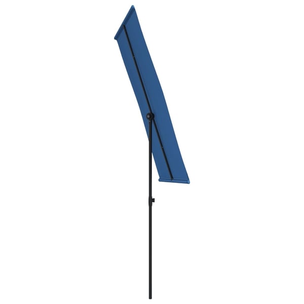 vidaXL haveparasol med aluminiumstang 180x110 cm azurblå