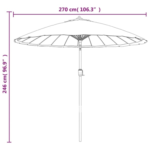 vidaXL Parasoll med aluminiumsstang 270 cm terrakotta