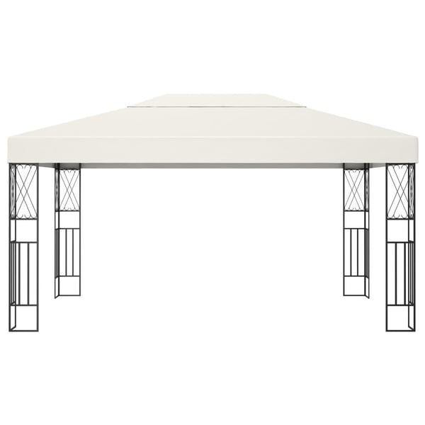 vidaXL Paviljong 3x4 m kremhvit stoff