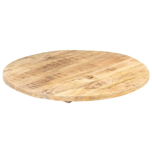 vidaXL Pöytälevy täysi mangopuu pyöreä 25-27 mm 60 cm