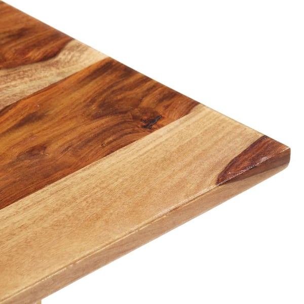 vidaXL bordplade 15-16 mm 70x90 cm massivt sheeshamtræ