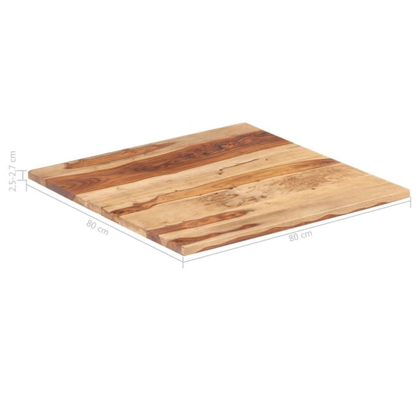 vidaXL bordplade 25-27 mm 80x80 cm massivt akacietræ