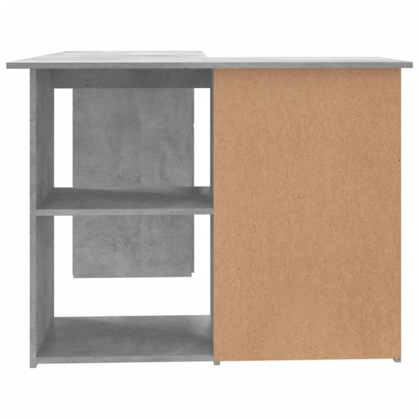 vidaXL Skrivebord for hjørne betonggrå 145x100x76 cm konstruert tre