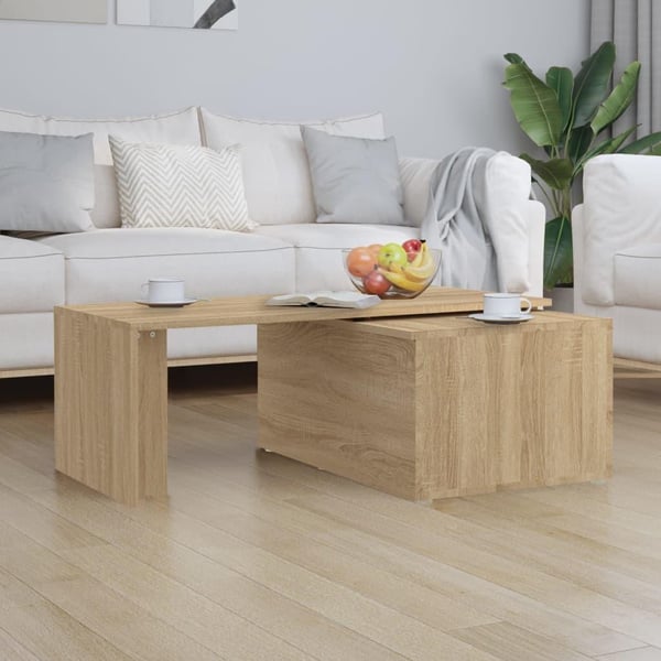 vidaXL sofabord 150x50x35 cm konstrueret træ sonoma-eg