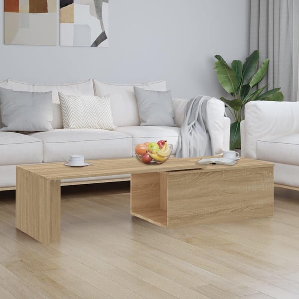 vidaXL sofabord 150x50x35 cm konstrueret træ sonoma-eg