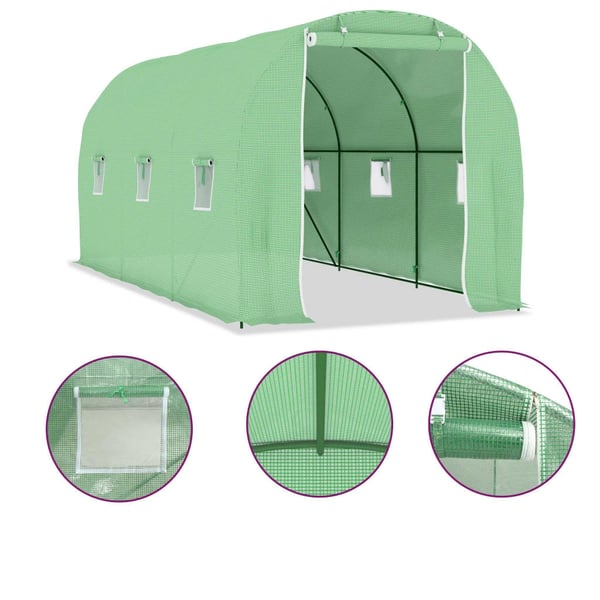 vidaXL Kasvihuone 9 m² 4,5x2x2 m