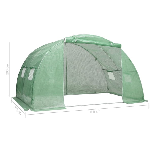 vidaXL drivhus 8 m² 2x4x2 m