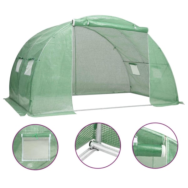 vidaXL drivhus 8 m² 2x4x2 m