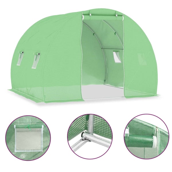 vidaXL Kasvihuone 6 m² 3x2x2 m