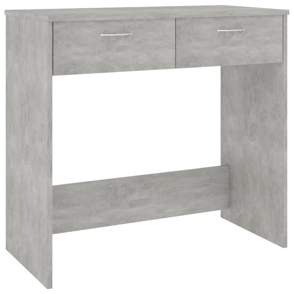 vidaXL Skrivebord betonggrå 80x40x75 cm sponplate