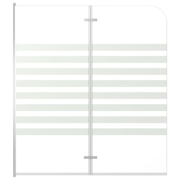 vidaXL brusevæg til badekar 120x140 cm hærdet glas stribet