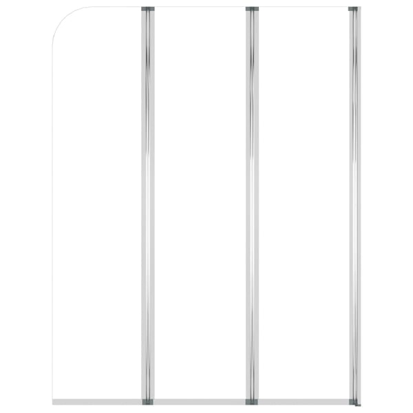 vidaXL Badekarvegger 2 stk 104x130 cm herdet glass gjennomsiktig