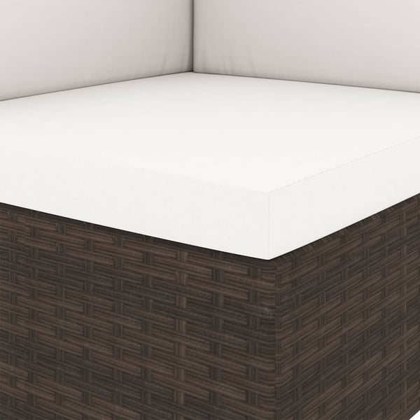 vidaXL 2-personers sofa modulær polyrattan brun
