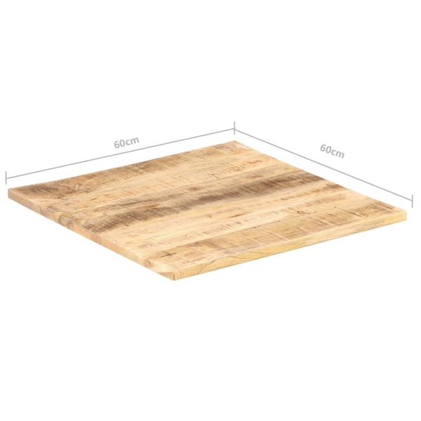 vidaXL bordplade 25-27 mm 60x60 cm massivt mangotræ