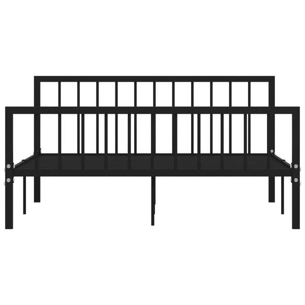 vidaXL Seng/Sengeramme svart metall 160x200 cm change1