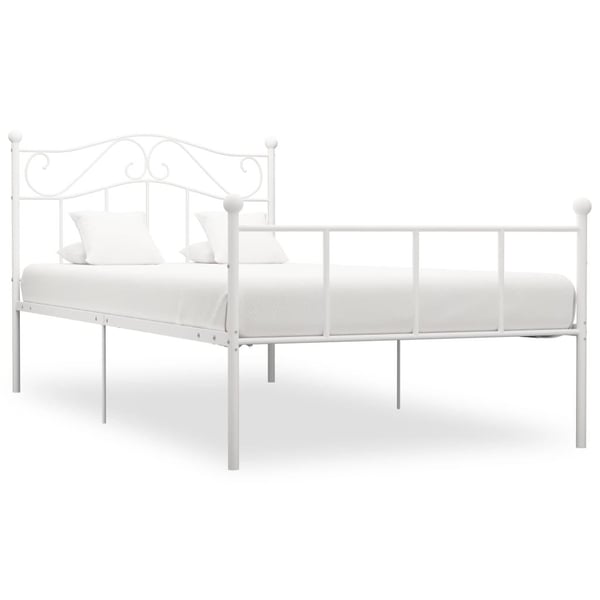 vidaXL sengestel 90x200 cm metal hvid change1