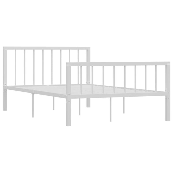 vidaXL Seng/Sengeramme hvit metall 120x200 cm change1