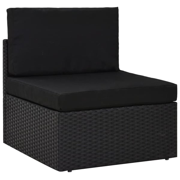 vidaXL loungesæt til haven 4 dele polyrattan sort