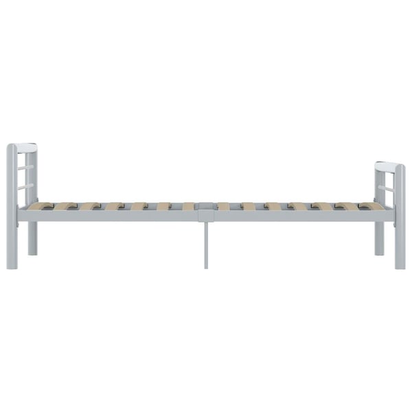 vidaXL Seng/Sengeramme grå og hvit metall 100x200 cm change1