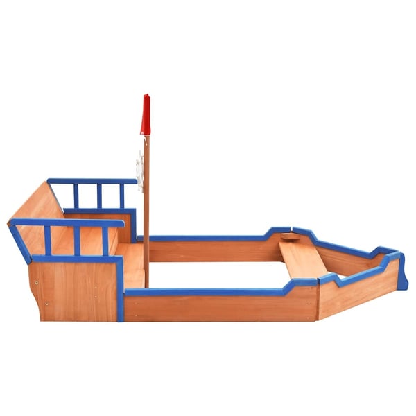 vidaXL Sandkasse piratskip gran 190x94,5x101 cm