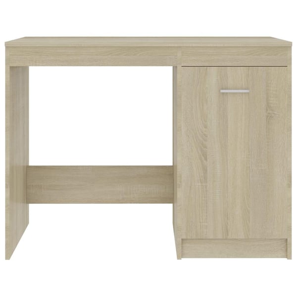 vidaXL Skrivebord sonoma eik 100x50x76 cm sponplate
