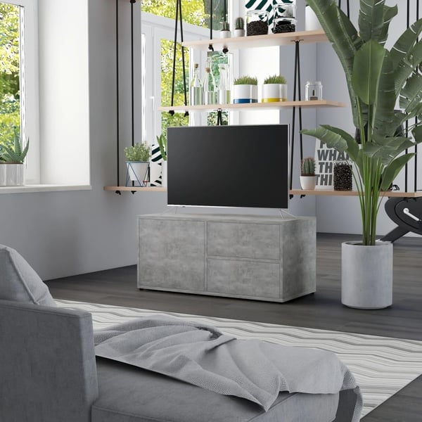 vidaXL tv-skab 80x34x36 cm spånplade betongrå