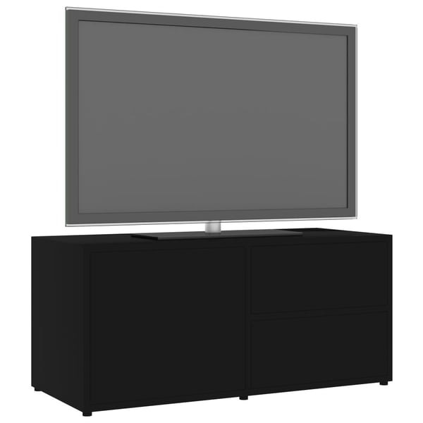 vidaXL TV-benk svart 80x34x36 cm sponplate