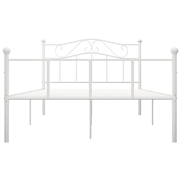 vidaXL Seng/Sengeramme hvit metall 160x200 cm change1