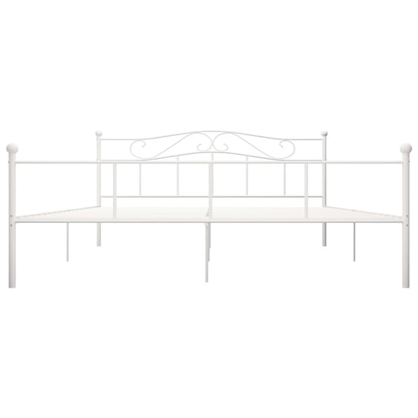 vidaXL Seng/Sengeramme hvit metall 200x200 cm change1