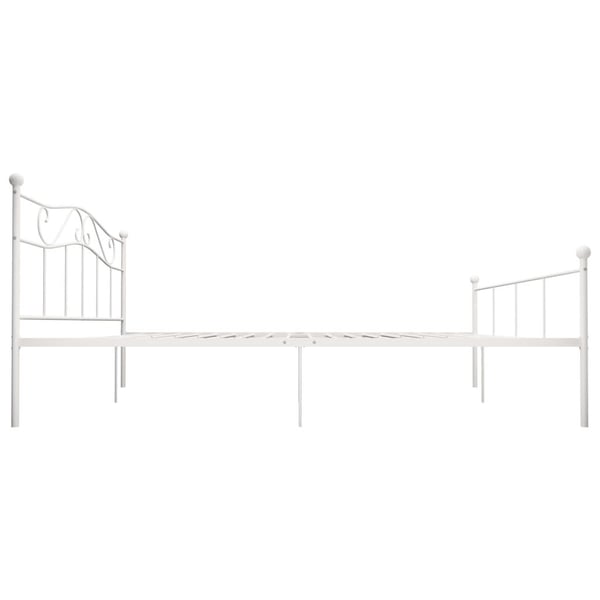 vidaXL Seng/Sengeramme hvit metall 200x200 cm change1