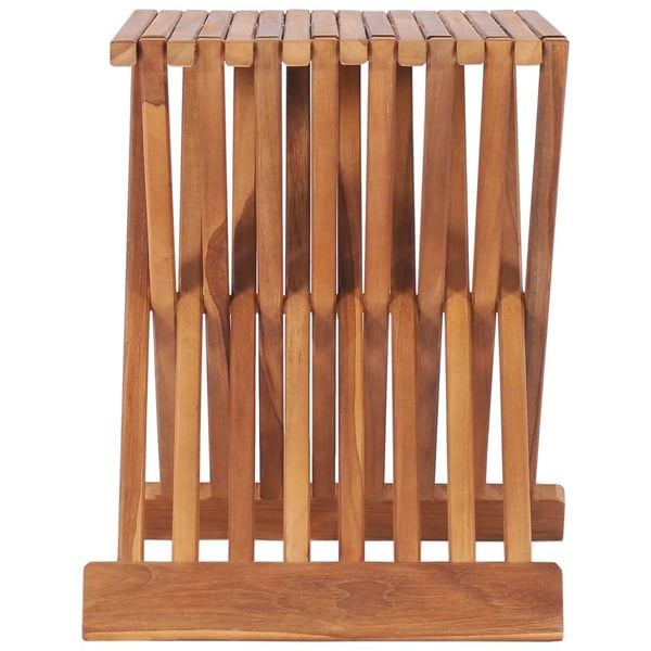 vidaXL Sammenleggbar krakk 40x32x45 cm heltre teak