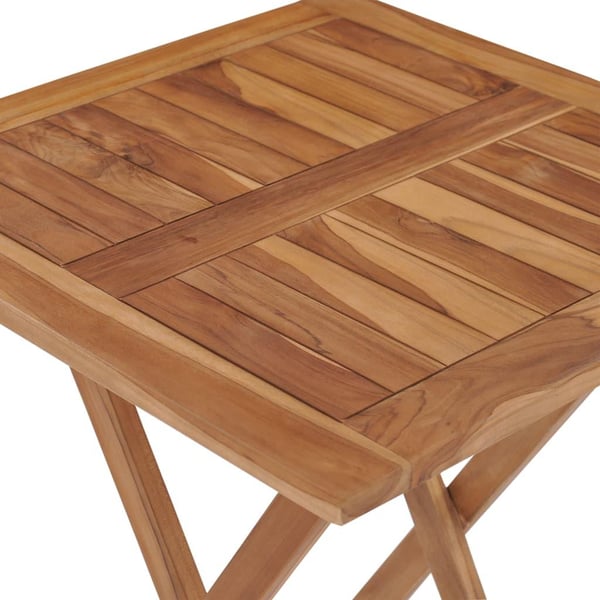 vidaXL Sammenleggbart hagebord 60x60x75 cm heltre teak